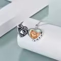 TOUPOP Sterling Silver Stone Custom Urn Locket Necklace For Ashes-0-1