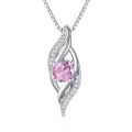 TOUPOP Sterling Silver Birthstone Infinity Necklace Women's Love Jewelry Gift-0-0