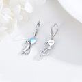 wholesale 925 Sterling Silver Heart-Shaped Cat Moonstone Drop Earrings-0-1