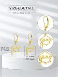 wholesale 925 Sterling Silver Graduation Cap Earrings – Class of 2024 Jewelry Gift for Women-0-1