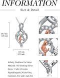wholesale 925 Sterling Silver Heart Infinity Pendant with Sisters Forever Friendship Necklace-0-2