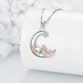 wholesale 925 Sterling Silver Crescent Moon Axolotl Star Charm Necklace - Cute s for Women-0-1