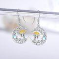 wholesale 925 Sterling Silver Moon Celtic Knot Highland Cow Drop Earrings for Women Gifts-0-2
