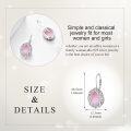 wholesale 925 Sterling Silver Pink Mother of Pearl Shell Oval Leverback Filigree Boho Dangle Earrings-0-3