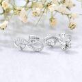 wholesale 925 Sterling Silver Infinity Heart & Angel Wings Stud Earrings for Women - Christian  Ideas-0-3
