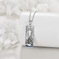 wholesale 925 Sterling Silver Cross & Stone Mountain Pendant Necklace for Women Skiing Gifts-0-3
