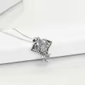 TOUPOP 925 Sterling Silver Chakra Stone Elephant Necklace Pendant-0-3