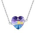 wholesale 925 Sterling Silver Heart Shaped Amethyst Pendant Necklace-0-0