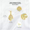 wholesale 14K Gold Hollow Fairy in the Tree Design Pendant Necklace for Women-0-4