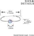 wholesale 925 Sterling Silver Austrian Crystal Love Heart Bangle Bracelet (Blue/Purple)-0-3