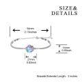 wholesale 925 Sterling Silver Heart Bracelet Wholesale With Blue Crystal And Infinite Loop Design-0-3