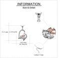 wholesale 925 Sterling Silver Heart-Shaped Love Always & Forever Cat and Raccoon Pendant Necklace for Women-0-3