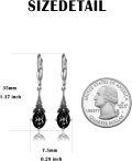 wholesale Sterling Silver Austrian Crystal Vintage Drop Dangle Leverback Earrings-0-31