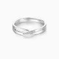 TOUPOP 925 Sterling Silver Moissanite Wedding Ring Set For Couples-0-2