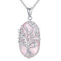 TOUPOP Sterling Silver Crystal Tree Of Life Necklace For Women-0-0