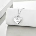 wholesale 925 Sterling Silver Heart-Shaped Pet Urn Necklace with Funnel Filler Kit for Ashes Pendant Jewelry for Women Daughter and Friends-0-4