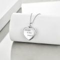 wholesale 925 Sterling Silver Heart-Shaped Pet Urn Necklace with Funnel Filler Kit for Ashes Pendant Jewelry for Women Daughter and Friends-0-4