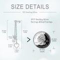 wholesale 925 Sterling Silver Hypoallergenic Double Heart Drop Dangle Stud Earrings for Women-0-3