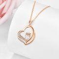 wholesale 925 Sterling Silver Pink Opal Owl in Heart Pendant Necklace for Women Girls Gifts-0-2