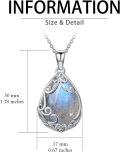 wholesale Teardrop Necklace 925 Sterling Silver Filigree Gemstone Pendant Necklace Fine Jewelry Birthday Christmas Gifts For Women Her Mom -0-4