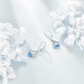 wholesale 925 Sterling Silver Mountain Scene Blue Opal Teardrop Leverback Dangle Earrings-0-3