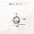 wholesale 925 Sterling Silver Blue Crystal Tree of Life Sister Pendant Necklaces Gifts for Women-0-4
