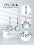 wholesale 925 Sterling Silver Celtic Knot Moonstone Drop Earrings - Halloween Gift for Her-0-1