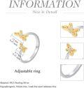wholesale Animal Adjustable Rings For Women 925 Sterling Silver Open Butterfly/bee/dragonfly Ring Animal Jewelry Birthday Christmas Gifts For Women -0-1