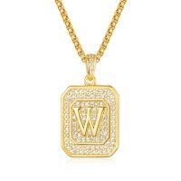 wholesale Gold Filled 925 Sterling Silver Letter Jewelry Necklace for Women Gift for Mom Wife Birthday Anniversary Christmas-Letter W