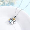 wholesale 925 Sterling Silver Tree of Life & Sunflowers Pendant Necklace for Women-0-2
