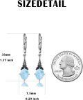 wholesale Sterling Silver Austrian Crystal Vintage Drop Dangle Leverback Earrings-0-59