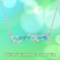 wholesale 925 Sterling Silver Opal Leaf Bar Necklace - White/Blue/Green s for Women & Teen Girls-0-5