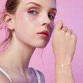 wholesale 14k Gold White Opal Bracelet Round Bezel Set Chain For Women-0-5