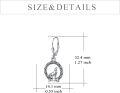 wholesale 925 Sterling Silver Howling Wolf on Rock with Celtic Knots Moonstone Dangle Earrings for Women-0-4