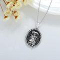 wholesale 925 Sterling Silver Grim Reaper Pendant Necklace for Men Women Gothic s-0-2