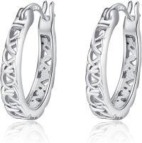 wholesale 925 Sterling Silver Celtic Knot Heart Hoop Earrings - Perfect Gift for Love & Friendship-02-Celtic Knot