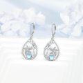 wholesale 925 Sterling Silver Teardrop Starfish Moonstone Drop Earrings for Women-0-1