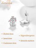 wholesale 925 Sterling Silver Monkey Nurse Stud Earrings for Women Girls Nurses Gift-0-2