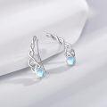 wholesale Sterling Silver Moonstone Celtic Crawler Earrings with Intricate Designs, Hypoallergenic Elegant Gift for Women-0-2