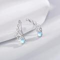 wholesale 925 Sterling Silver Celtic Knot Blue Moonstone Stud Earrings For Women-0-2