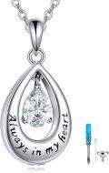 wholesale 925 Sterling Silver Teardrop Crystal Memorial Keepsake Pendant Necklace with Funnel and Spatula Set-0-0