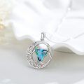 wholesale 925 Sterling Silver Pendant Necklace Celtic Trinity Knot Abalone Shell Crescent Moon-0-1