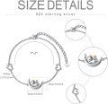 wholesale 925 Sterling Silver Heart & Moon Charm Anklet with Cat Design - Adjustable Gift for Women and Girls-0-5