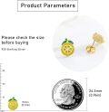 wholesale 925 Sterling Silver Yellow Lemon Fruit Stud Earrings-0-5
