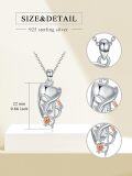 wholesale 925 Sterling Silver Musical Mask & Roses Pendant Necklace Theatre Gifts for Women-0-1