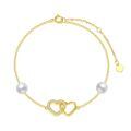 wholesale 10k Yellow Gold Infinity Heart Pendant Necklace-0-0