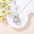 wholesale 925 Sterling Silver Rainbow Crystal Star Pendant Necklace for Women Gifts-0-3