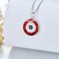 wholesale Sterling Silver Evil Eye Pendant Necklace for Women Greek Protection Amulet Gift-0-11
