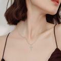 wholesale Solid 14K Gold Faith Cross Pendant Necklace for Women - 16 Chain Length-0-1