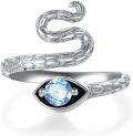 wholesale 925 Sterling Silver Adjustable Snake Band Ring Jewelry Gift for Women-0-0